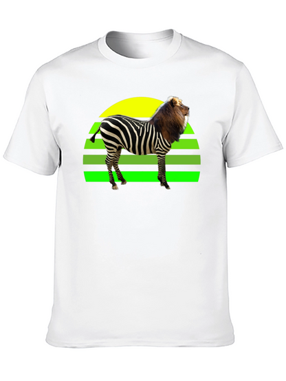 Zebra Lion Hybrid T-Shirt - Unique Animal Design