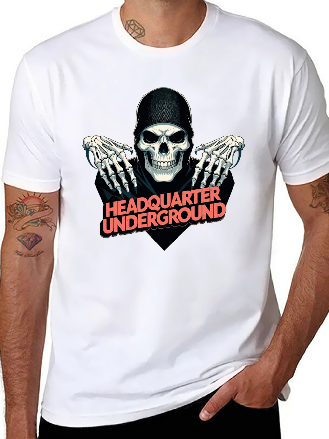 Headquarter Underground Skull Graphic Tee