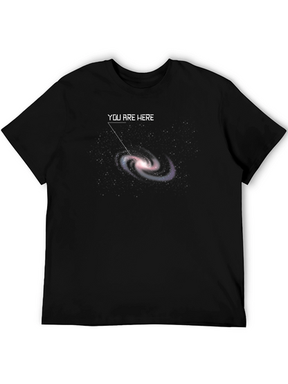 You Are Here Galaxy Graphic T-Shirt - Black
