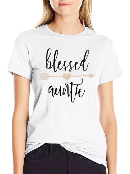 Blessed Auntie Graphic Tee - Soft Cotton Comfort