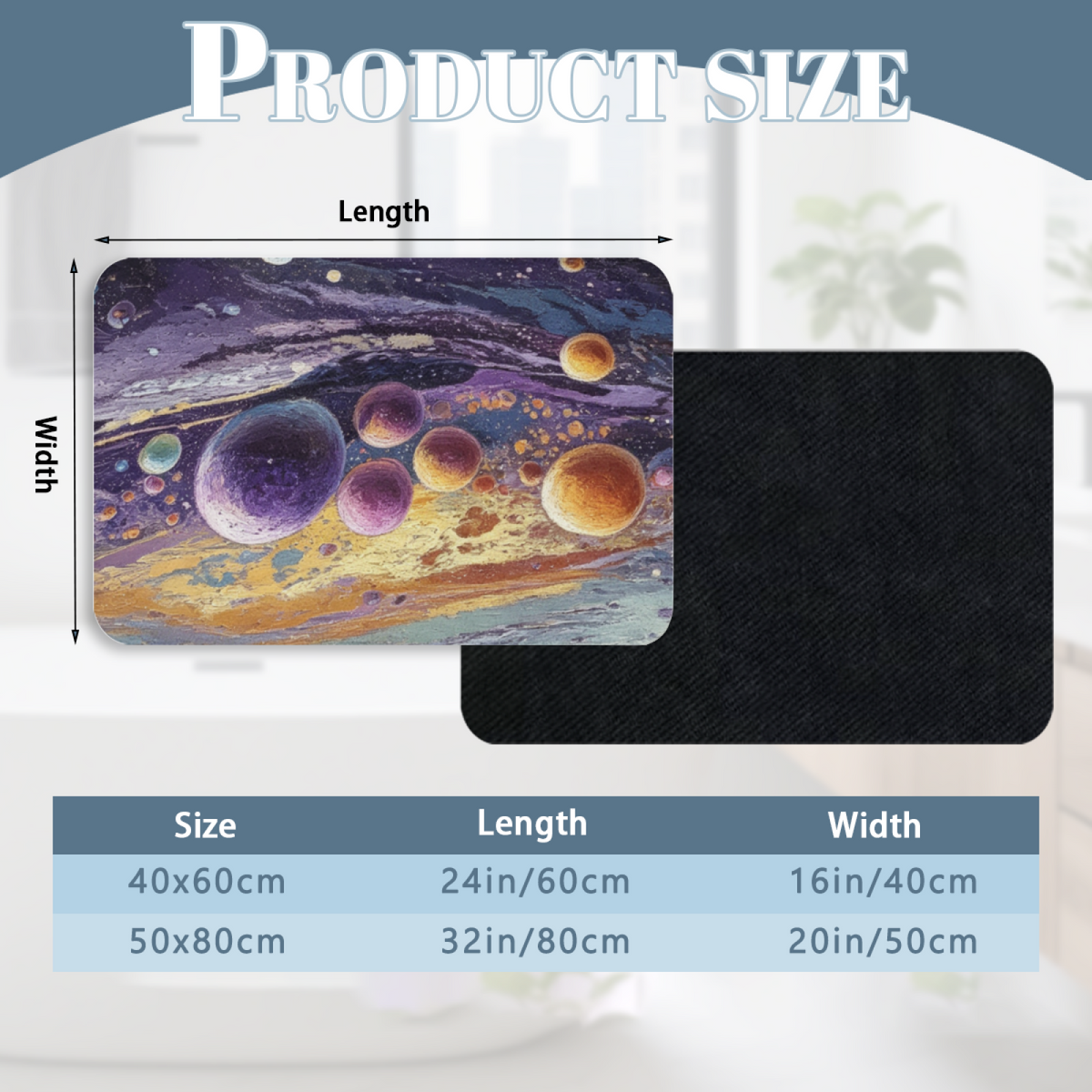 Oil Painting Cosmic Starry Sky£üOil Painting Universe Planet Starry Sky Diatomite Mat, Dreamy Absorbent Quick?Dry Bathroom Floor Rug