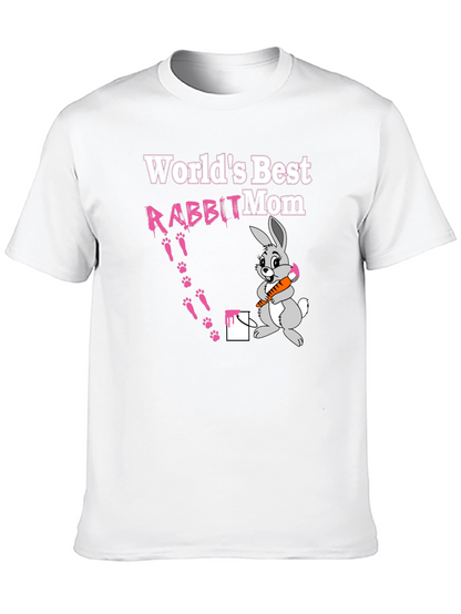 Worlds Best Rabbit Mom T-Shirt Cute Bunny Tee