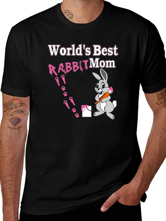 Worlds Best Rabbit Mom T-Shirt Cute Bunny Tee