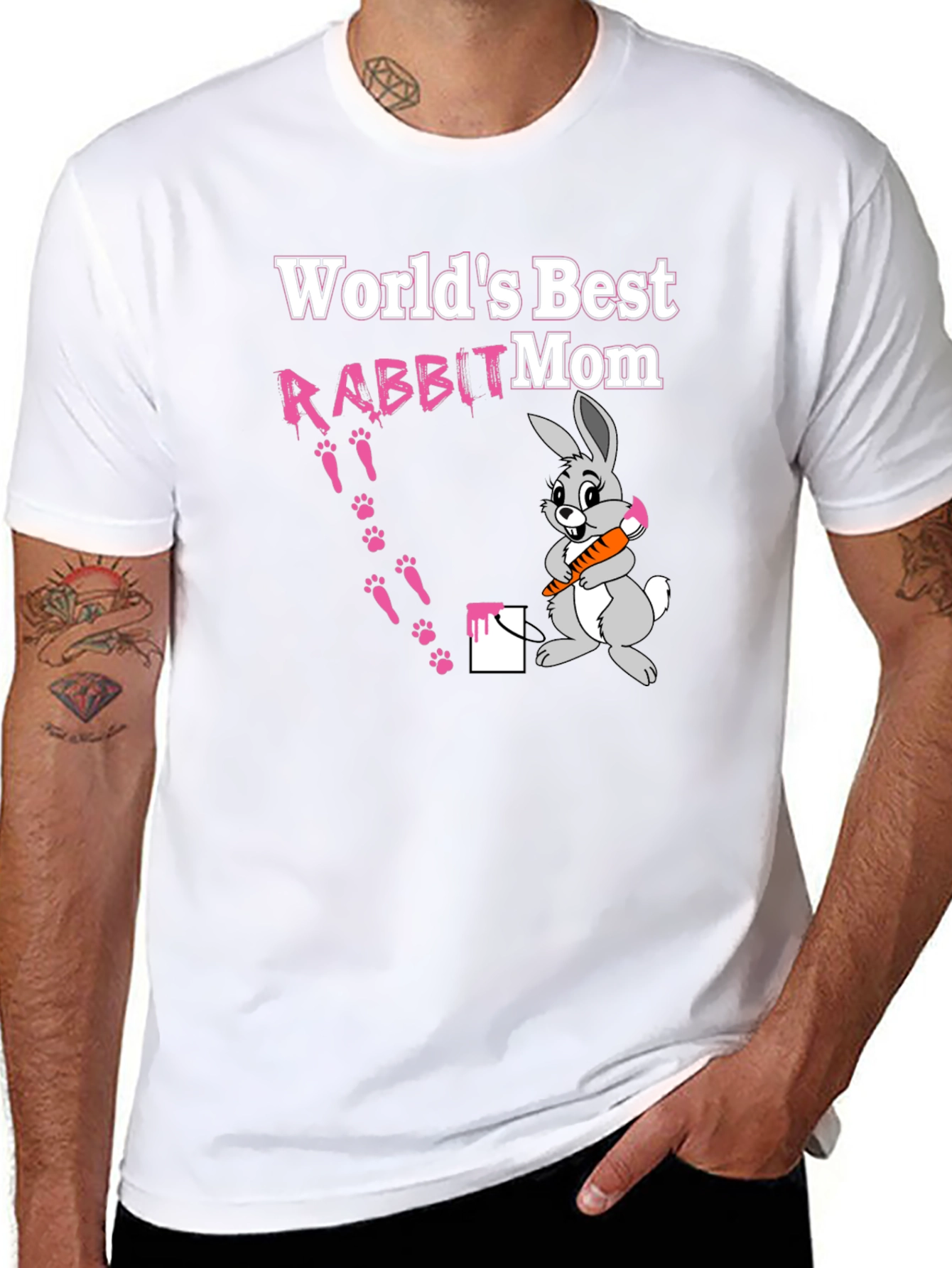 Worlds Best Rabbit Mom T-Shirt Cute Bunny Tee