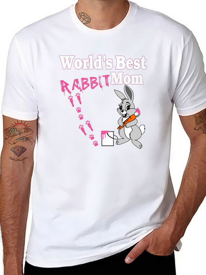Worlds Best Rabbit Mom T-Shirt Cute Bunny Tee