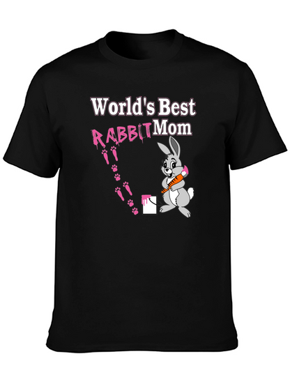 Worlds Best Rabbit Mom T-Shirt Cute Bunny Tee