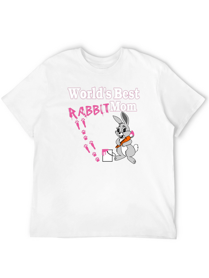 Worlds Best Rabbit Mom T-Shirt Cute Bunny Tee