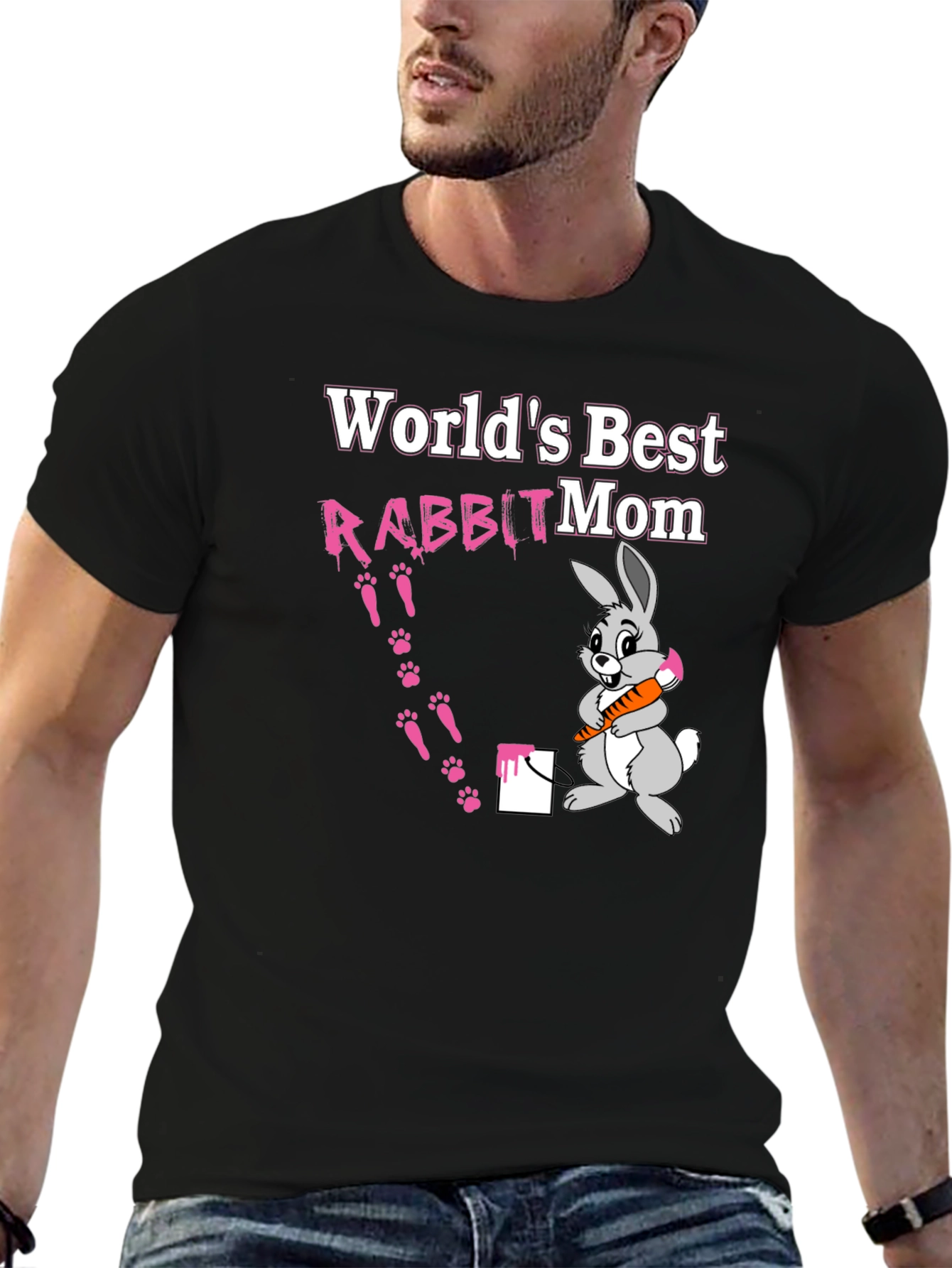 Worlds Best Rabbit Mom T-Shirt Cute Bunny Tee