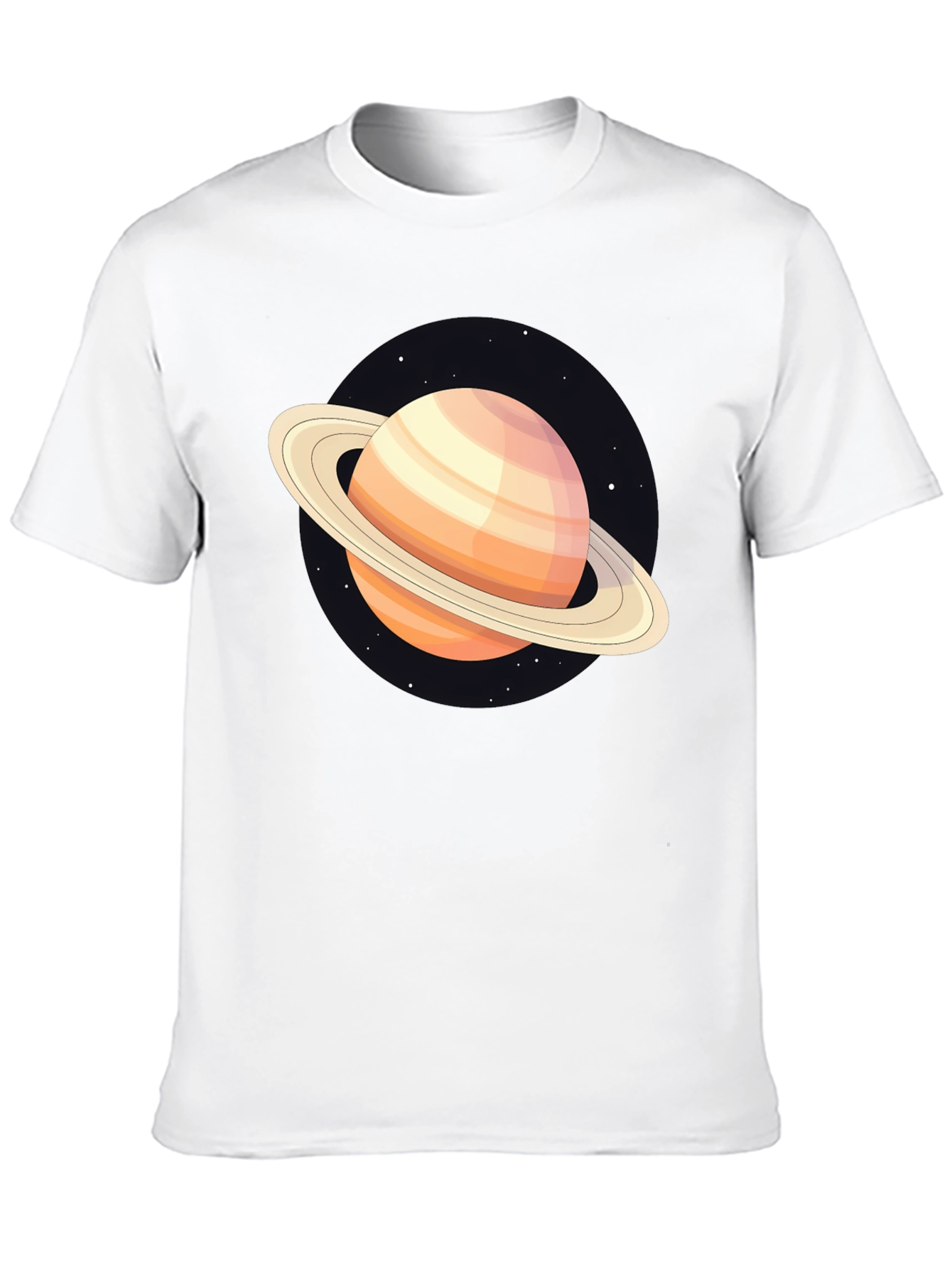 Saturn Graphic T-Shirt - Black Cotton Blend
