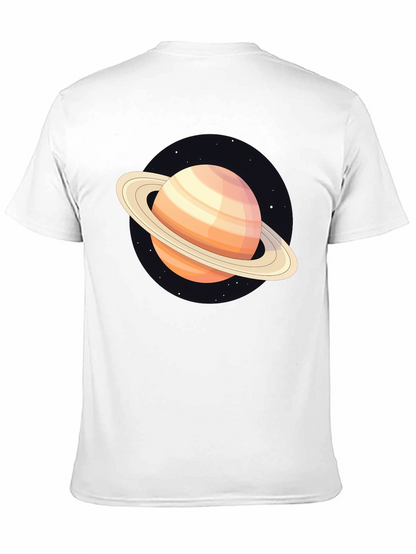 Saturn Graphic T-Shirt - Black Cotton Blend