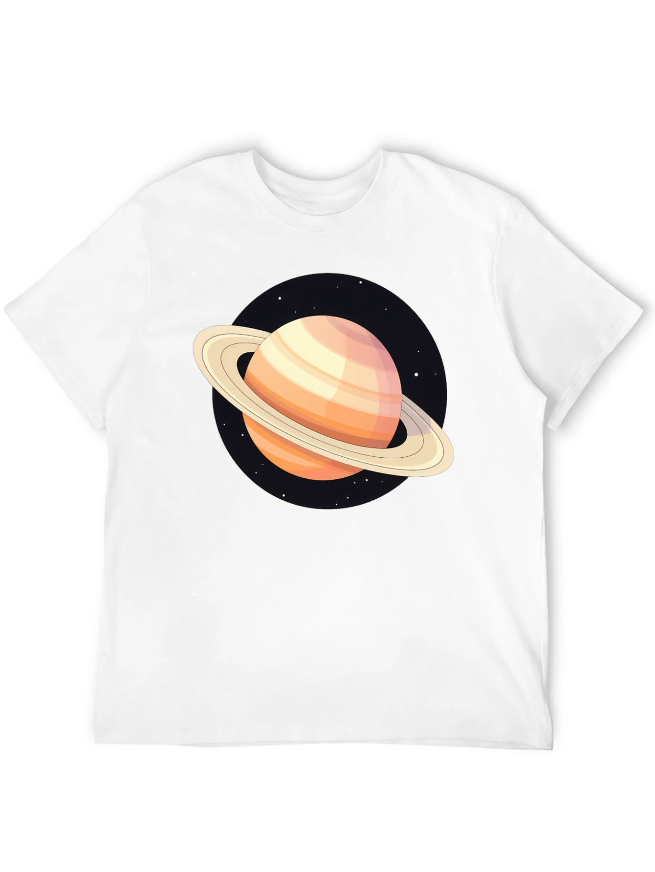 Saturn Graphic T-Shirt - Black Cotton Blend