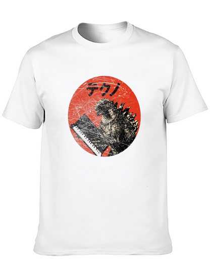 Godzilla Tekno T-Shirt - Red Circle Design