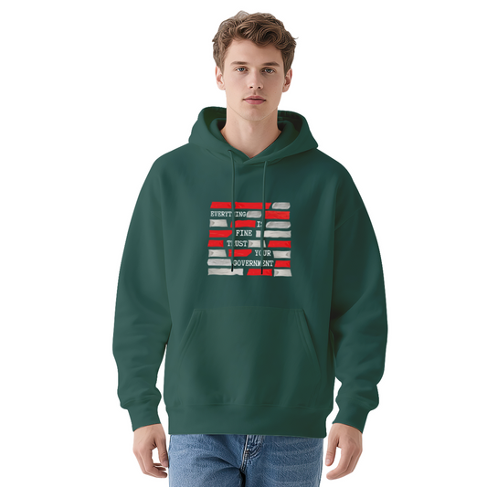 Distressed Flag 'Trust Your Govt' Hoodie