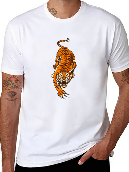 Black T-Shirt with Tiger Print