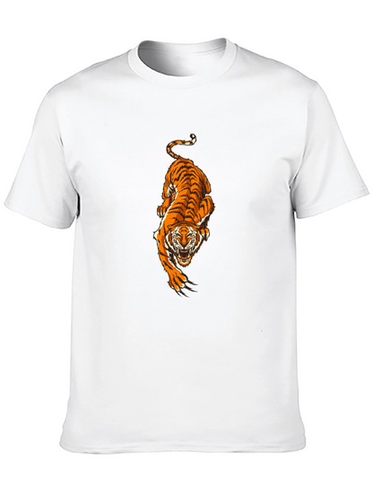 Black T-Shirt with Tiger Print