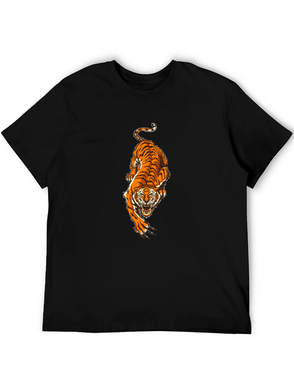 Black T-Shirt with Tiger Print