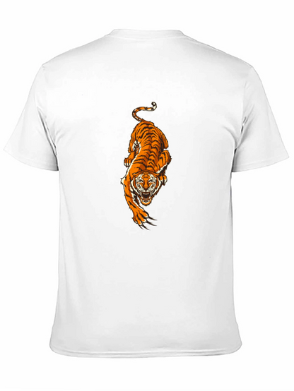 Black T-Shirt with Tiger Print