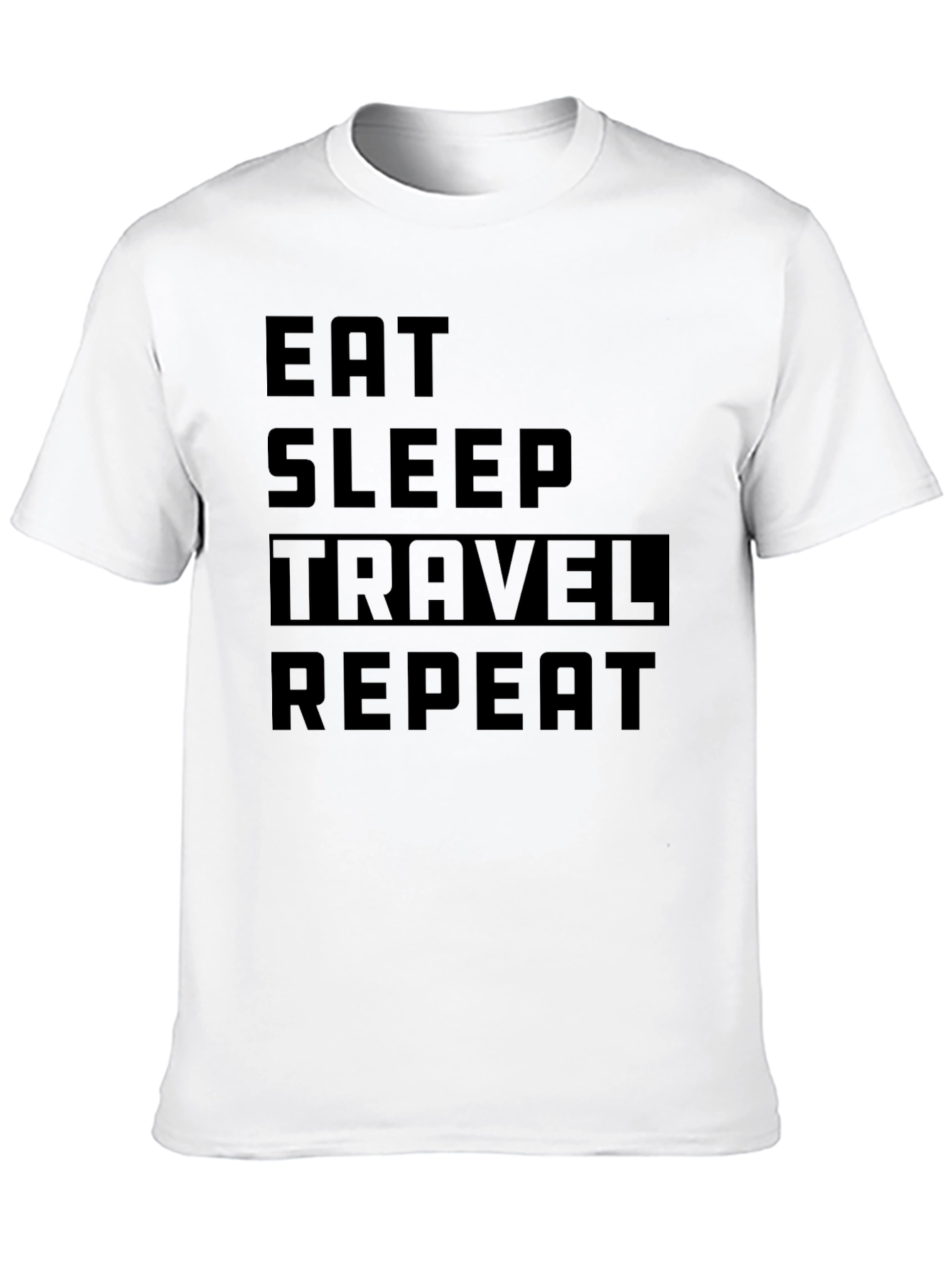 Eat Sleep Travel Repeat Black T-Shirt