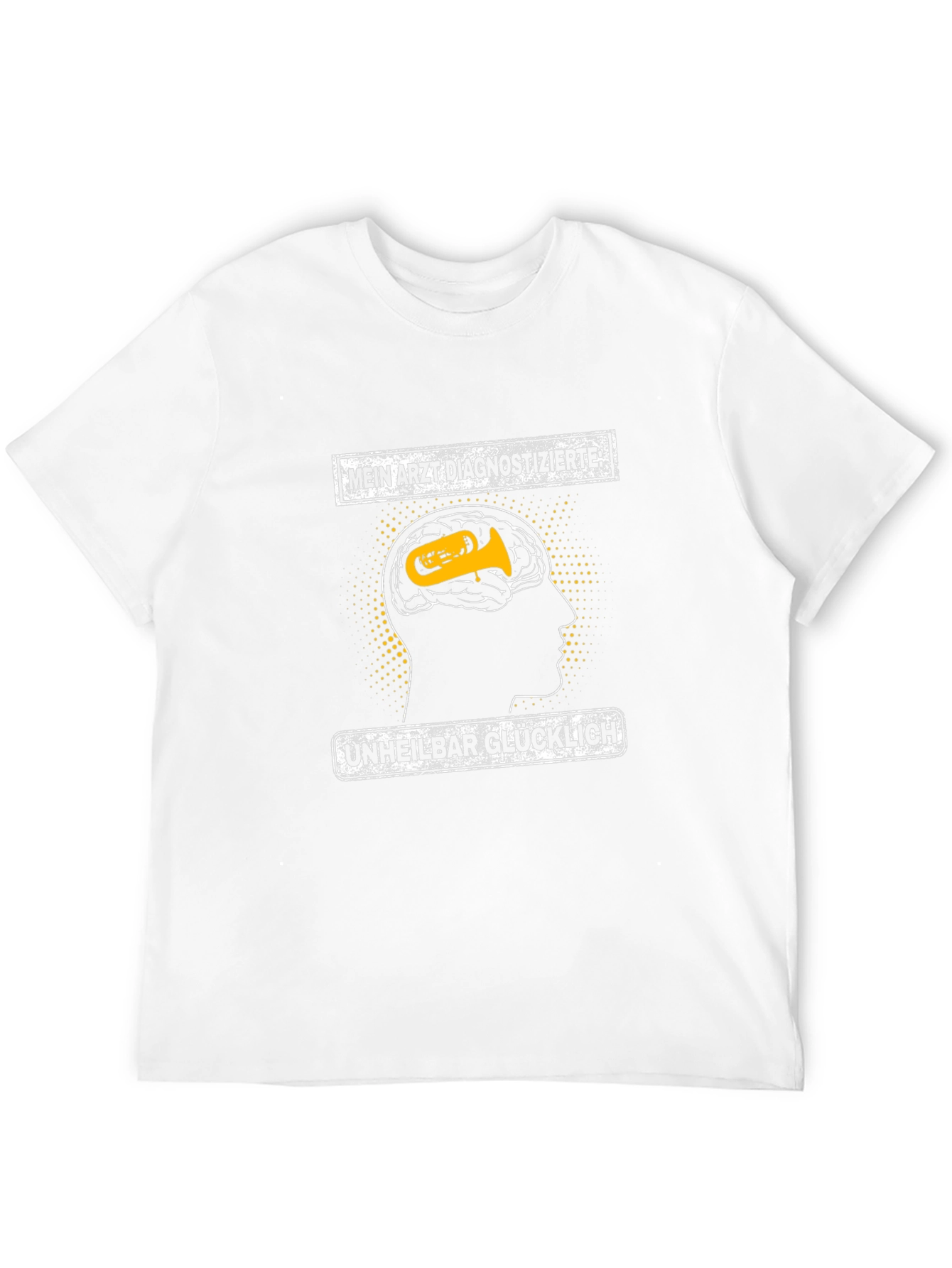 Tuba Brain Black T-Shirt - Musician Humor