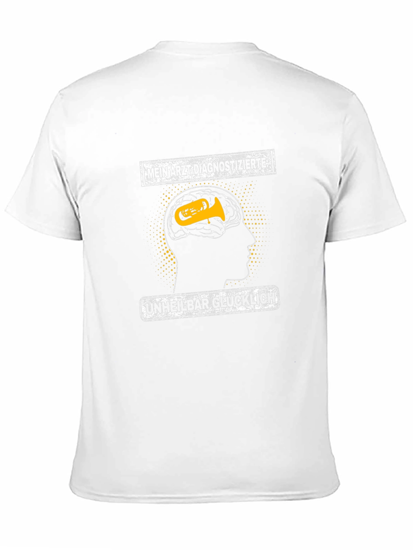 Tuba Brain Black T-Shirt - Musician Humor