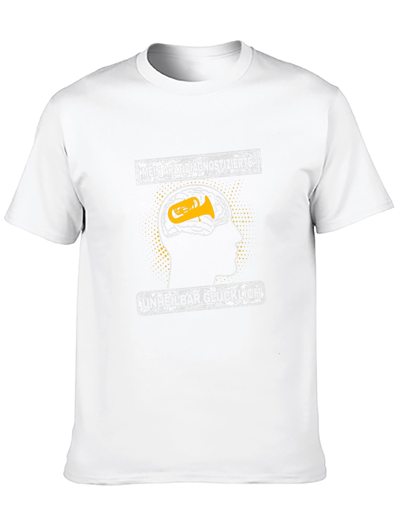 Tuba Brain Black T-Shirt - Musician Humor