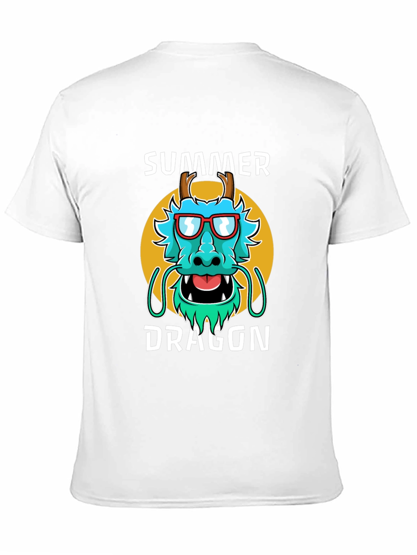 Summer Dragon Graphic Tee - Stylish Mens T-Shirt