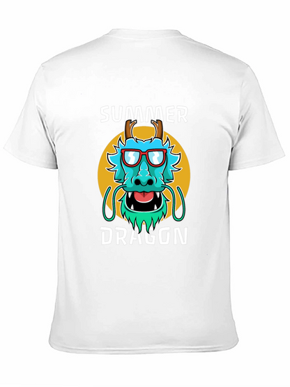 Summer Dragon Graphic Tee - Stylish Mens T-Shirt