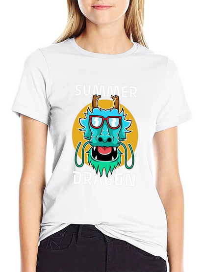 Summer Dragon Graphic Tee - Stylish Mens T-Shirt