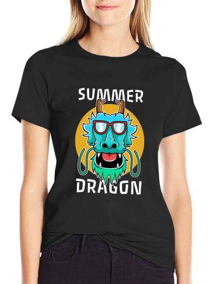 Summer Dragon Graphic Tee - Stylish Mens T-Shirt