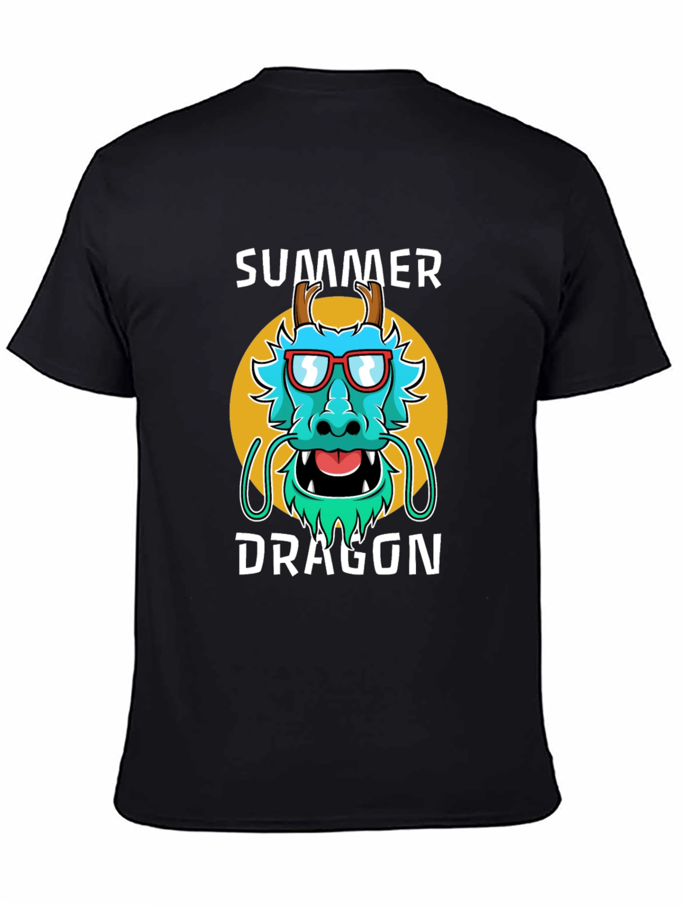 Summer Dragon Graphic Tee - Stylish Mens T-Shirt