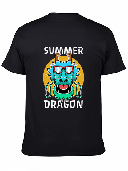 Summer Dragon Graphic Tee - Stylish Mens T-Shirt