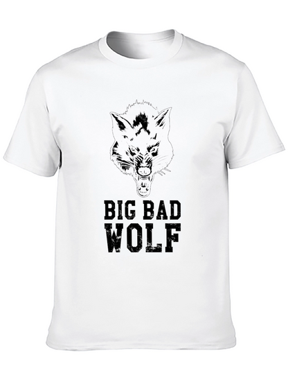 Big Bad Wolf Graphic Tee - Black Cotton T-Shirt