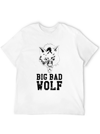 Big Bad Wolf Graphic Tee - Black Cotton T-Shirt