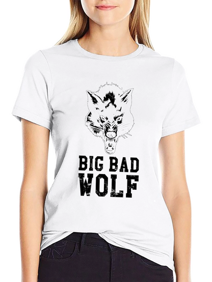 Big Bad Wolf Graphic Tee - Black Cotton T-Shirt