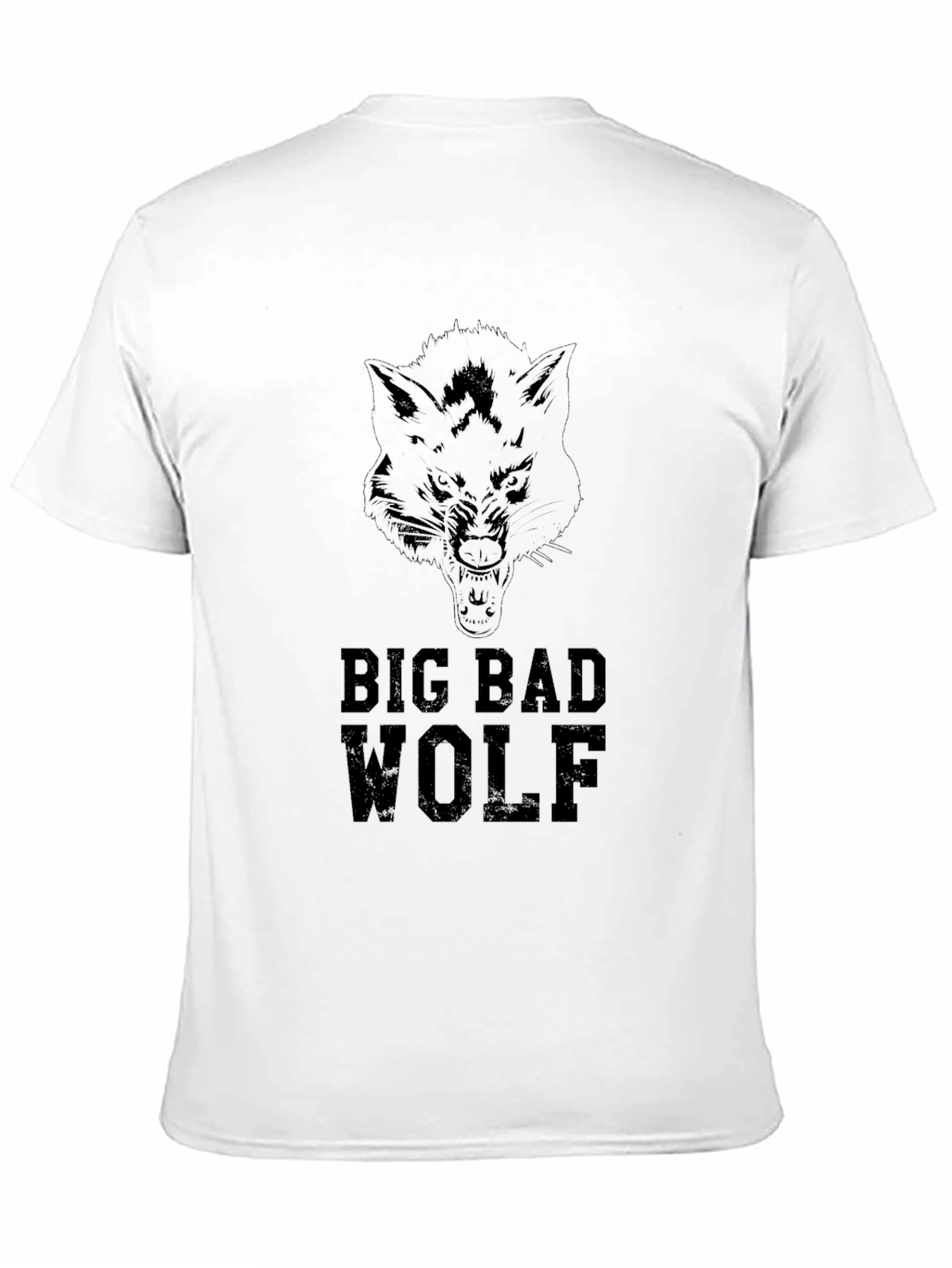 Big Bad Wolf Graphic Tee - Black Cotton T-Shirt