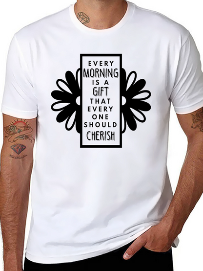 Every Morning is a Gift Black Graphic Tee