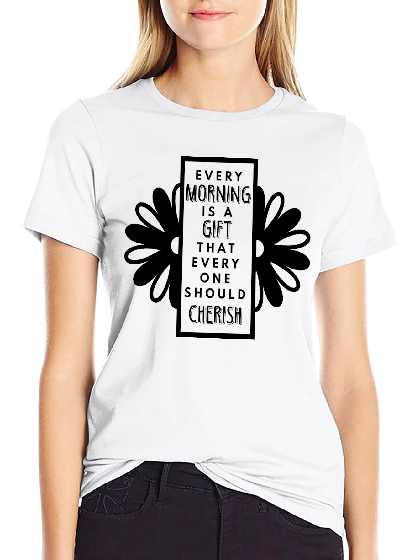Every Morning is a Gift Black Graphic Tee