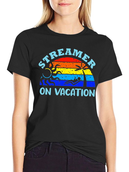 Streamer On Vacation Graphic T-Shirt - Summer Vibes