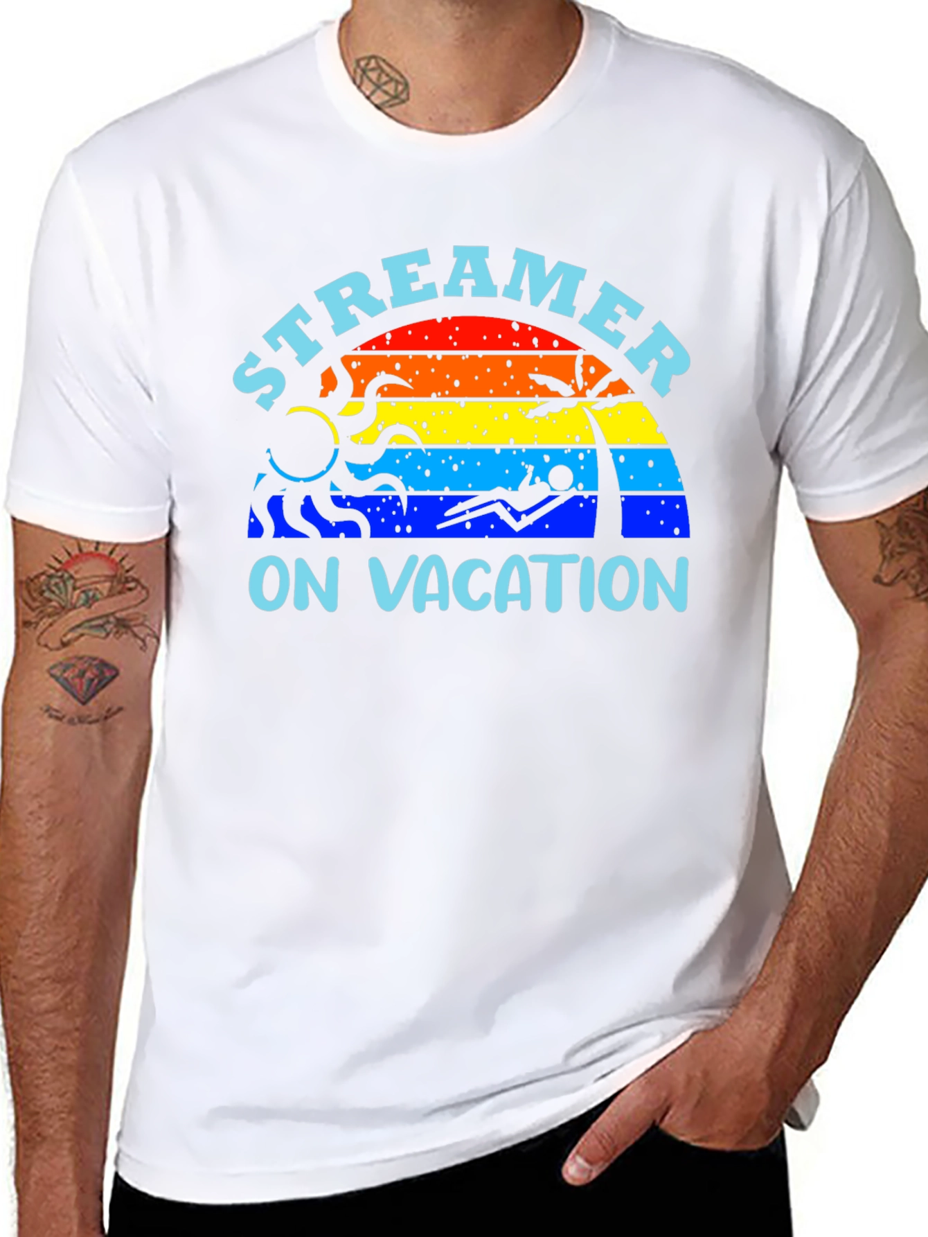 Streamer On Vacation Graphic T-Shirt - Summer Vibes