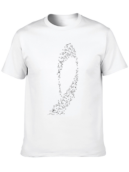 Bat Silhouette Graphic Tee - Mens Black T-Shirt