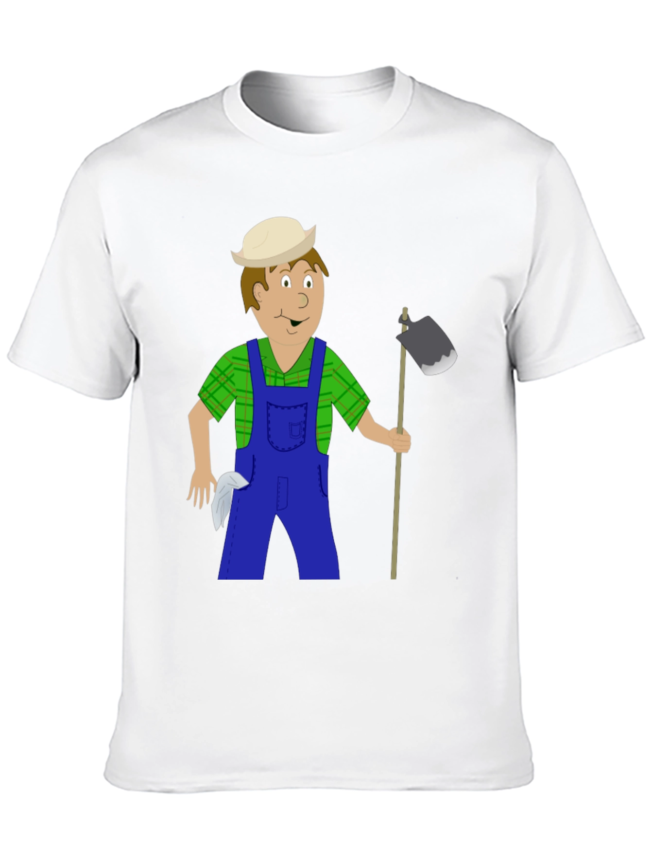 Cartoon Farmer Graphic Tee - Black