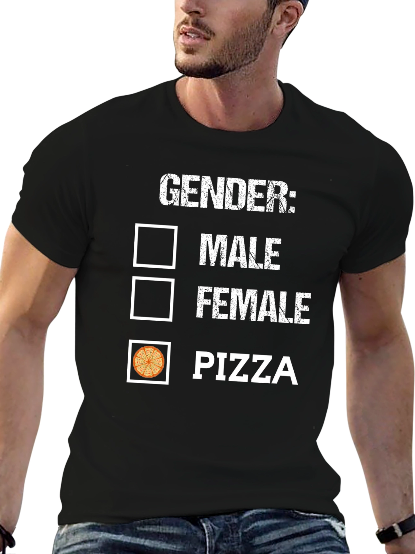 Gender: Pizza T-Shirt - Humorous Graphic Tee