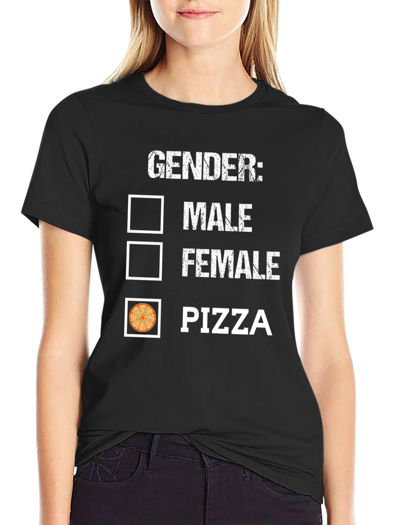 Gender: Pizza T-Shirt - Humorous Graphic Tee
