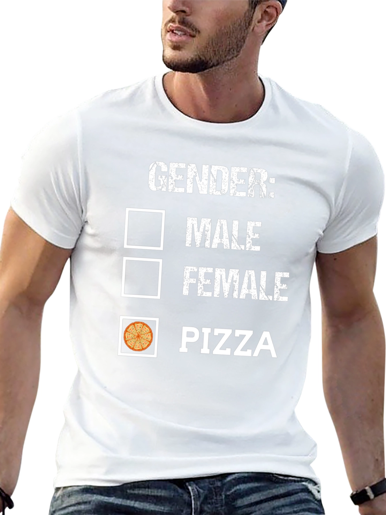 Gender: Pizza T-Shirt - Humorous Graphic Tee