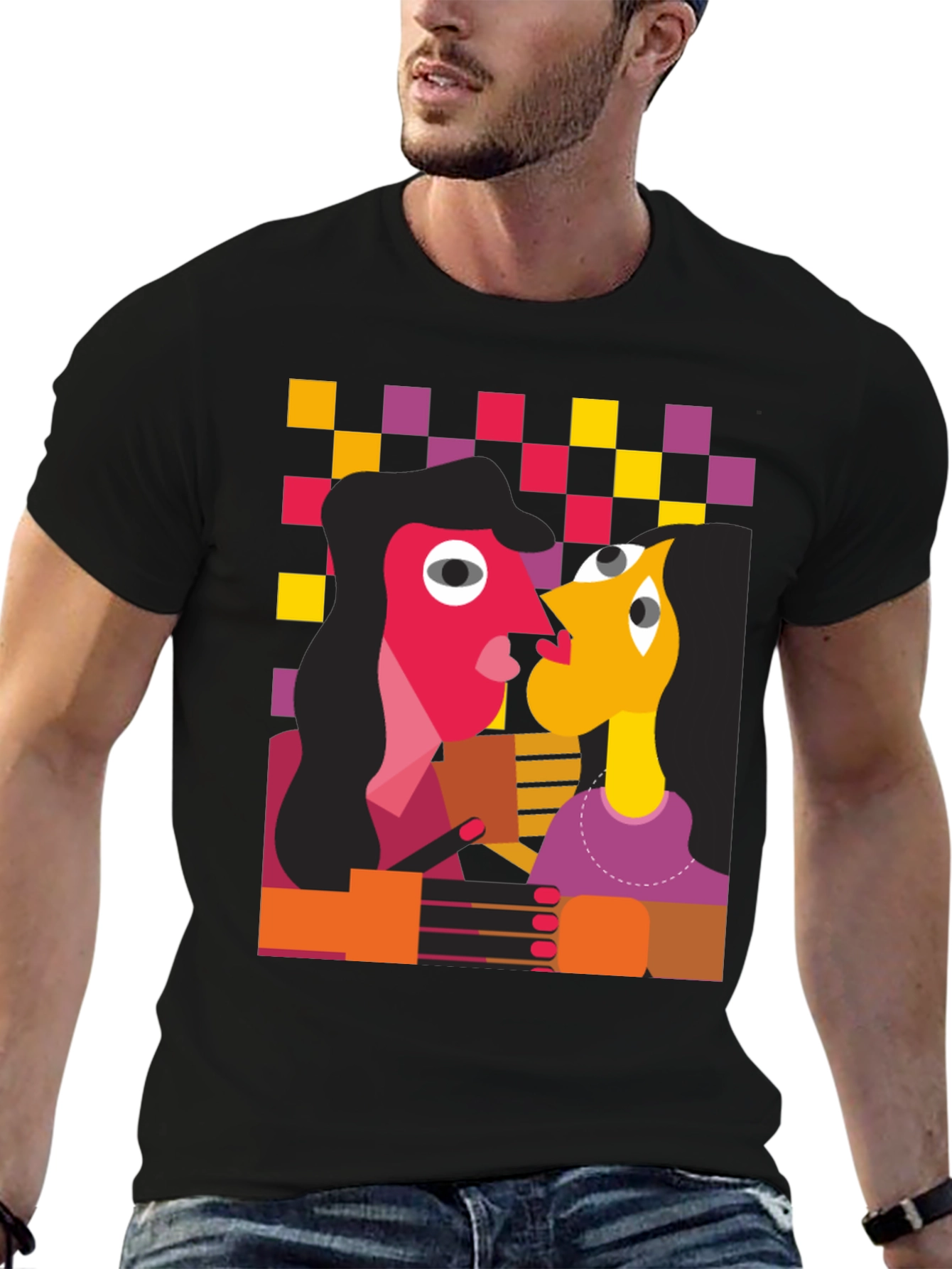 Abstract Art Graphic Tee - Unique Design T-Shirt