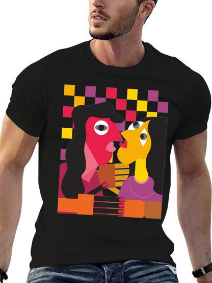 Abstract Art Graphic Tee - Unique Design T-Shirt