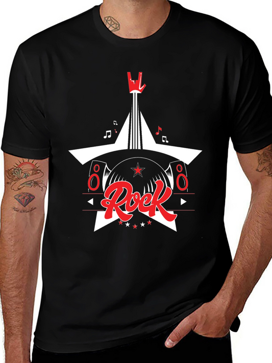 Rock Music Graphic Tee - Black
