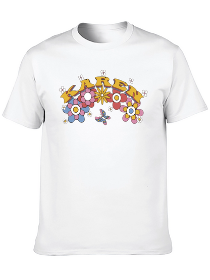 Retro Floral Karen T-Shirt - Groovy Design