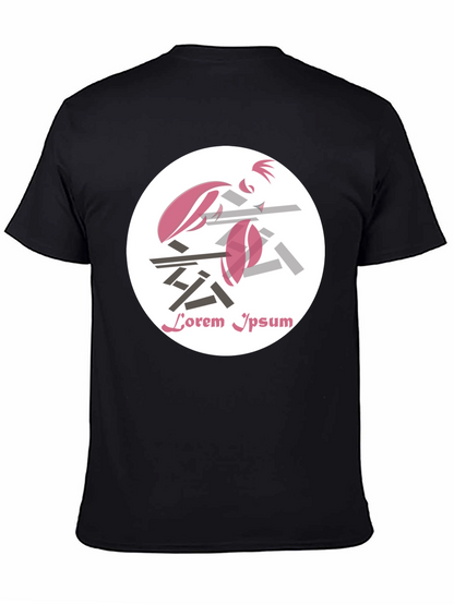 Abstract Graphic Print T-Shirt - Black