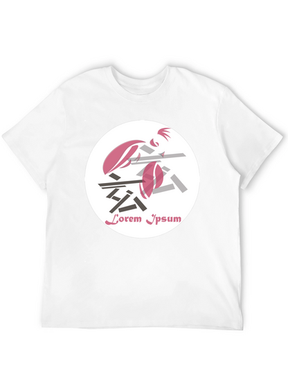 Abstract Graphic Print T-Shirt - Black